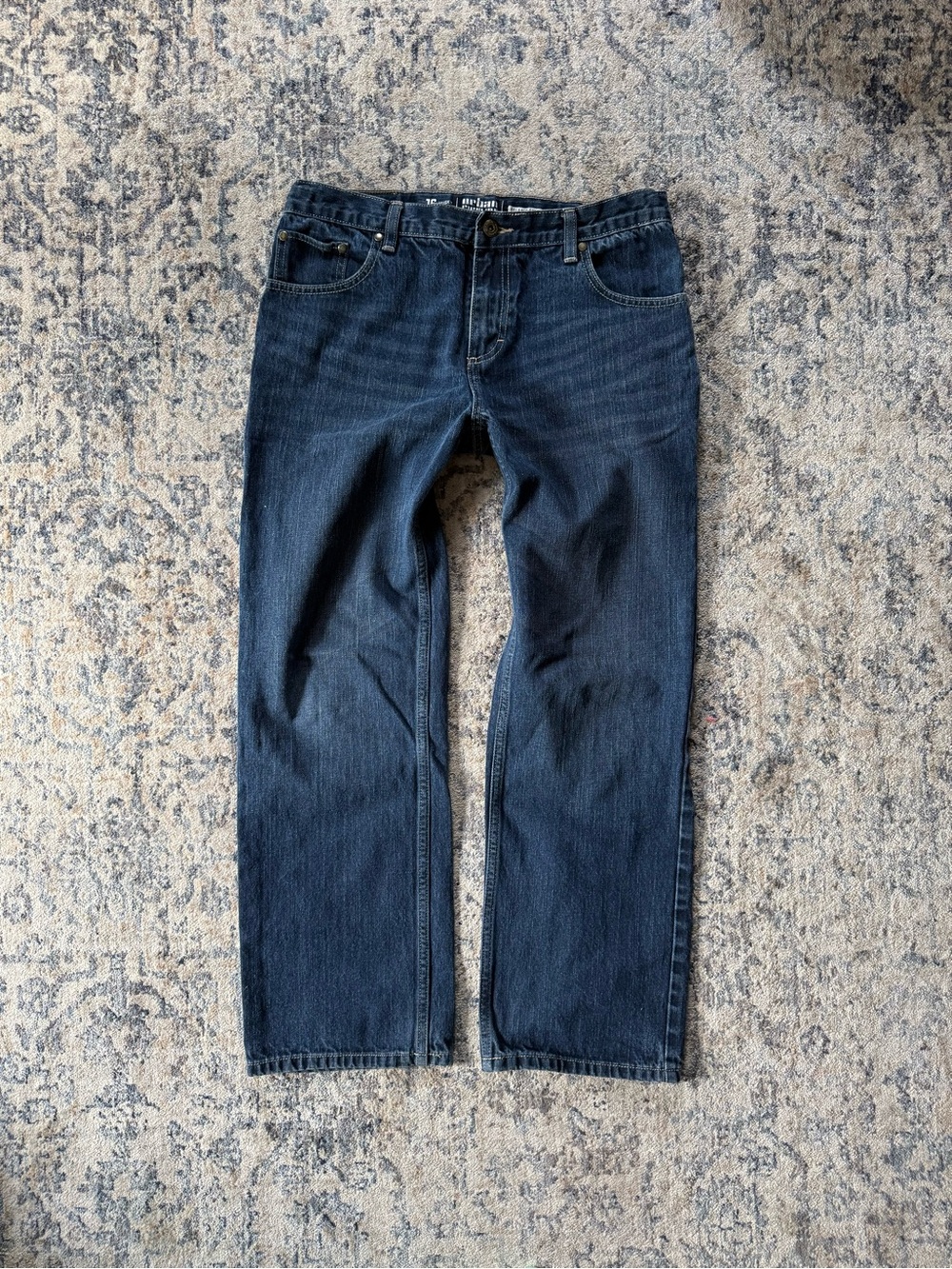 Urban Pipeline Dark Wash Relaxed Straight-Leg Jeans